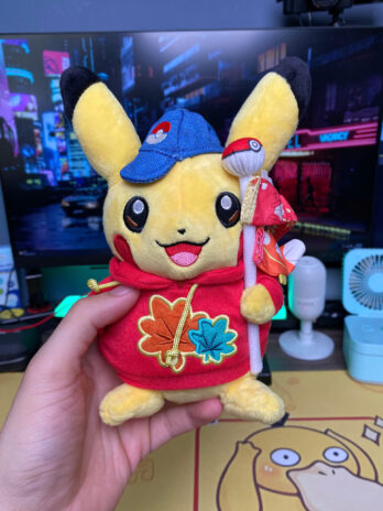 Pokémon Center Hiroshima Festival Pikachu  Red Hoodie Plush